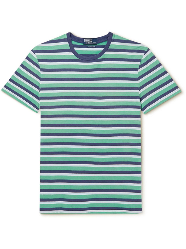 Photo: Polo Ralph Lauren - Striped Cotton-Jersey T-Shirt - Green