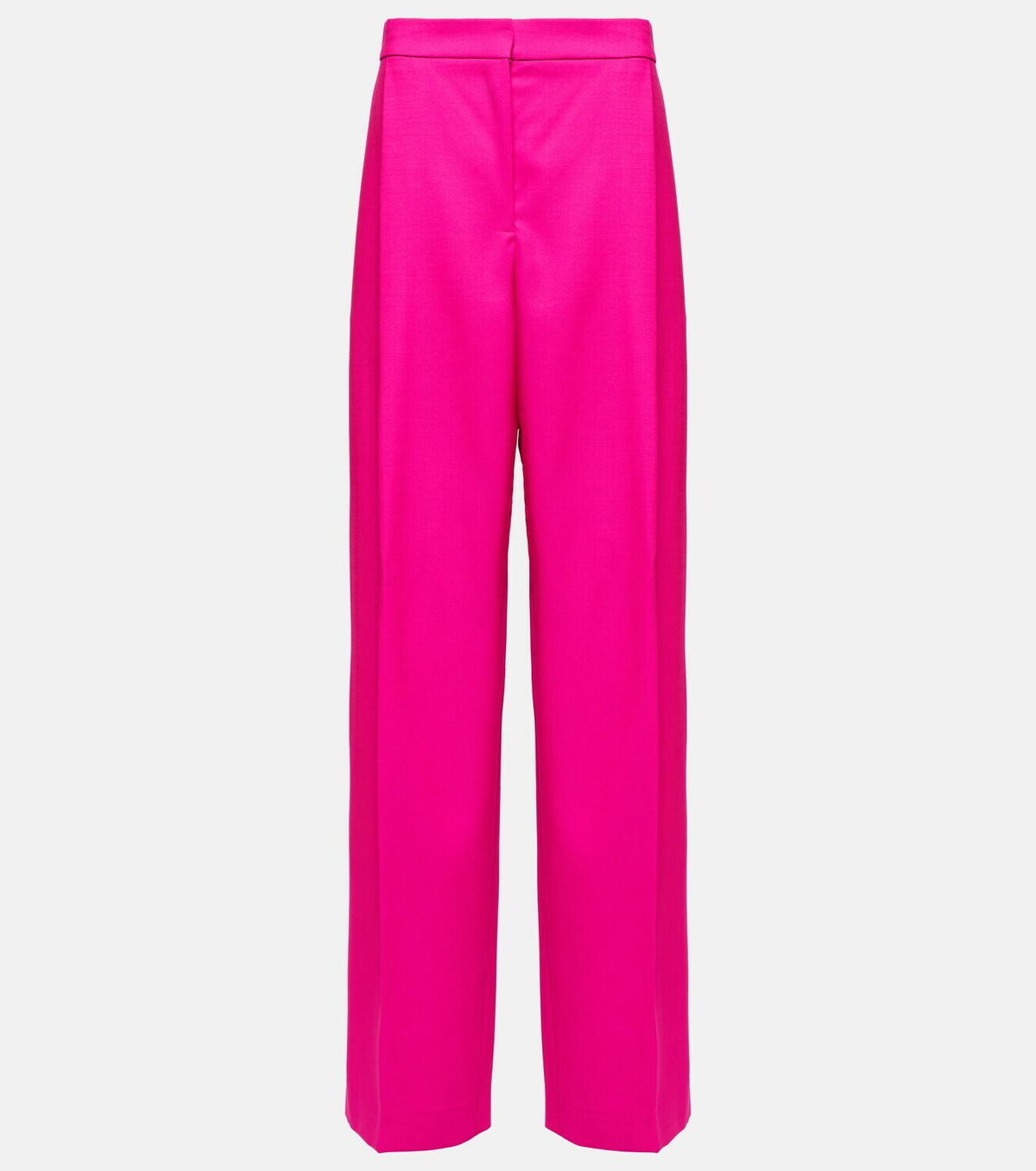 Oscar de la Renta Pleated high-rise wool and mohair pants