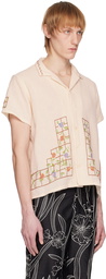 HARAGO Beige Embroidered Shirt