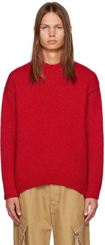 Photo: Jacquemus Red Le Chouchou 'La Maille Pavane' Sweater