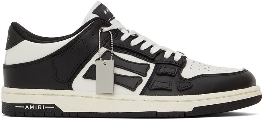 AMIRI White & Black Skel Low-Top Sneakers Amiri