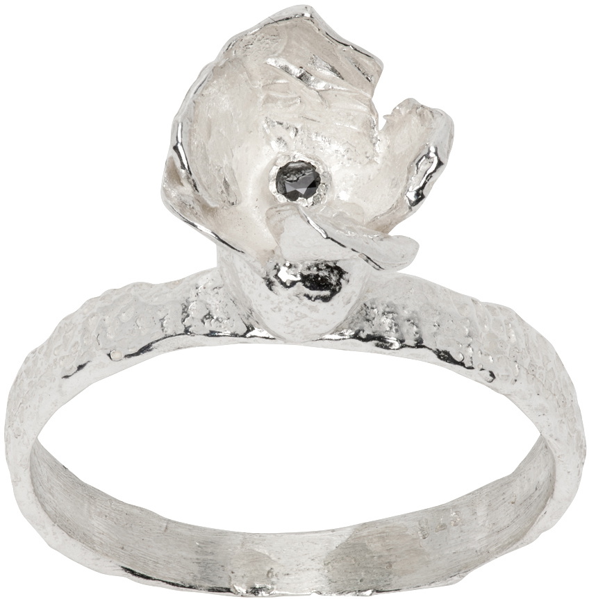ELHANATI Silver Conie Vallese Edition Jardín Tulip Ring