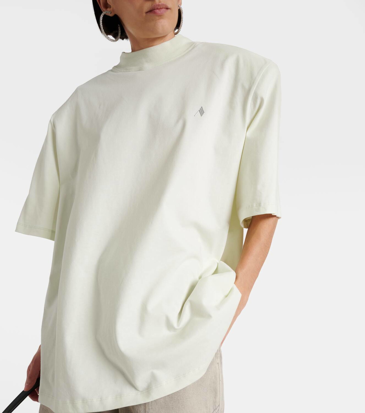 The Attico Kilie waffle-knit oversized T-shirt The Attico