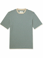 Folk - Striped Cotton-Jersey T-Shirt - Blue
