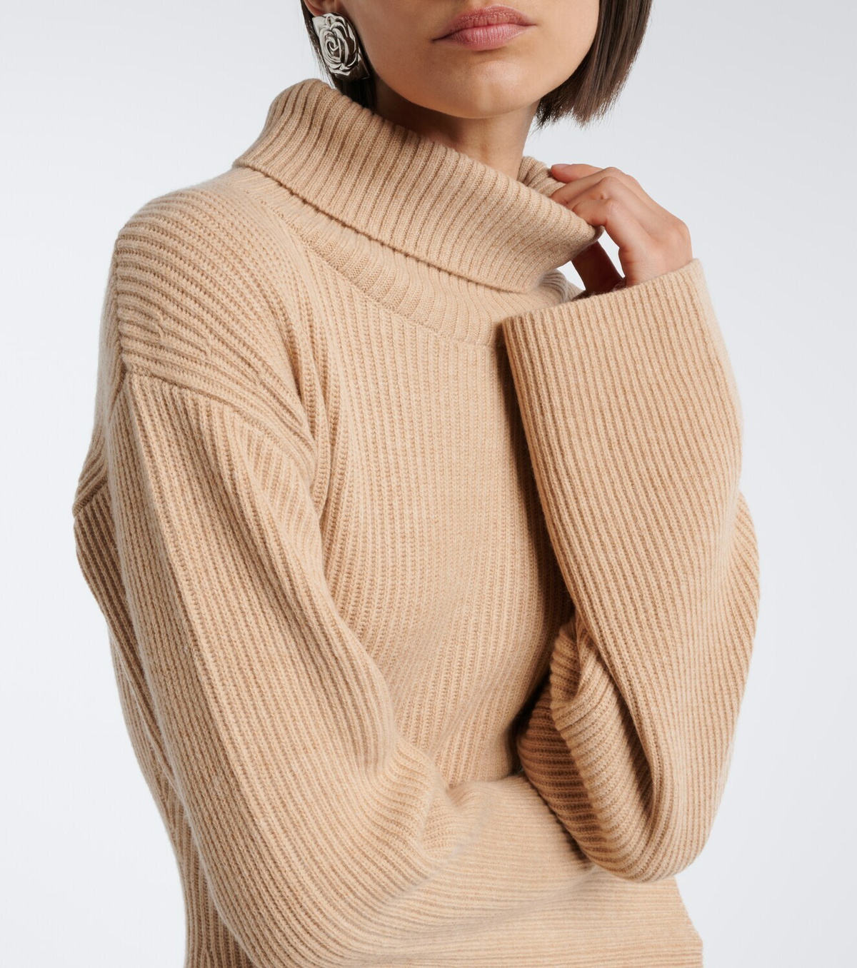 Aya Muse Cursa ribbed-knit wool minidress and tights set