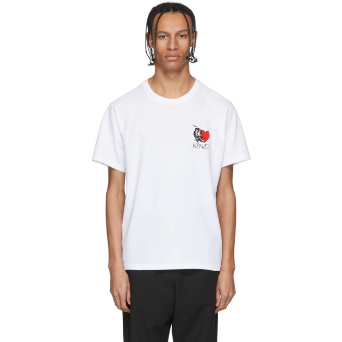 Photo: Kenzo White Limited Edition Valentines Day Lucky Star T-Shirt