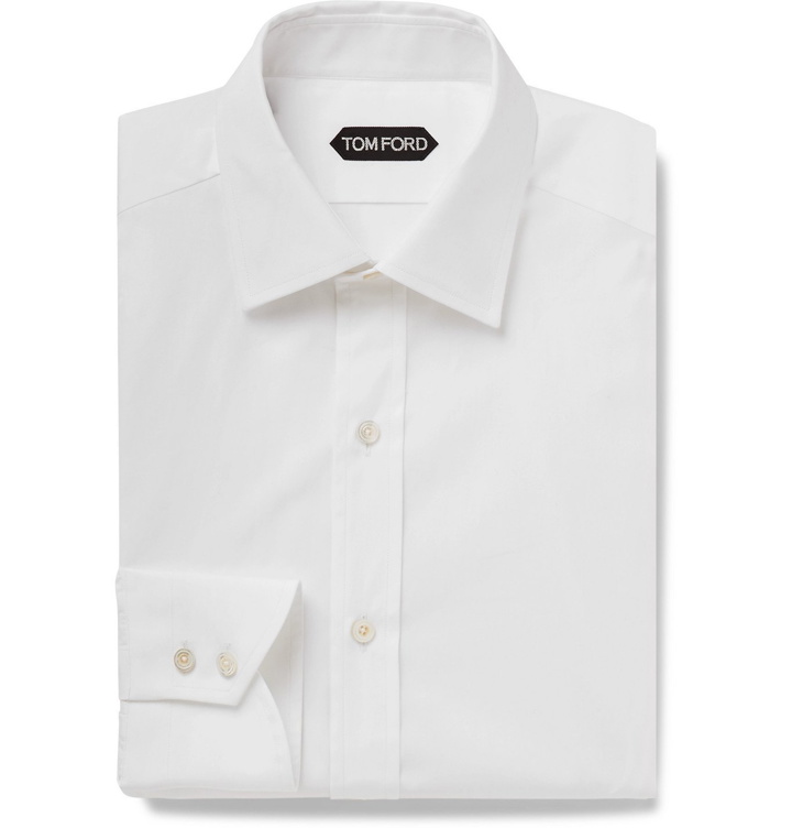 Photo: TOM FORD - Slim-Fit Cotton Shirt - White