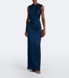 Erdem Embellished satin gown