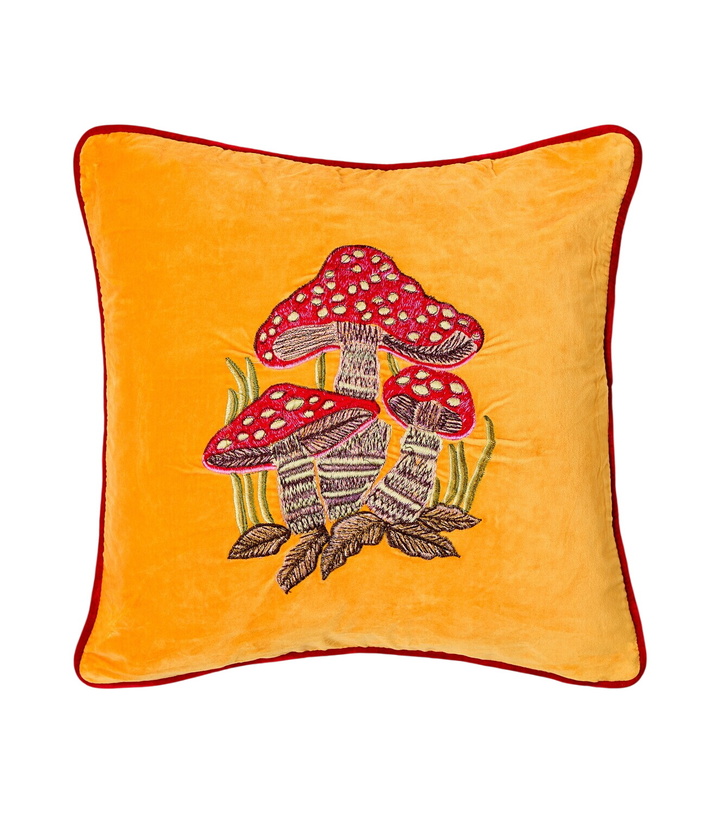 Photo: Les-Ottomans Embroidered coton velvet cushion