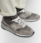 New Balance - M997 Suede, Leather and Mesh Sneakers - Gray
