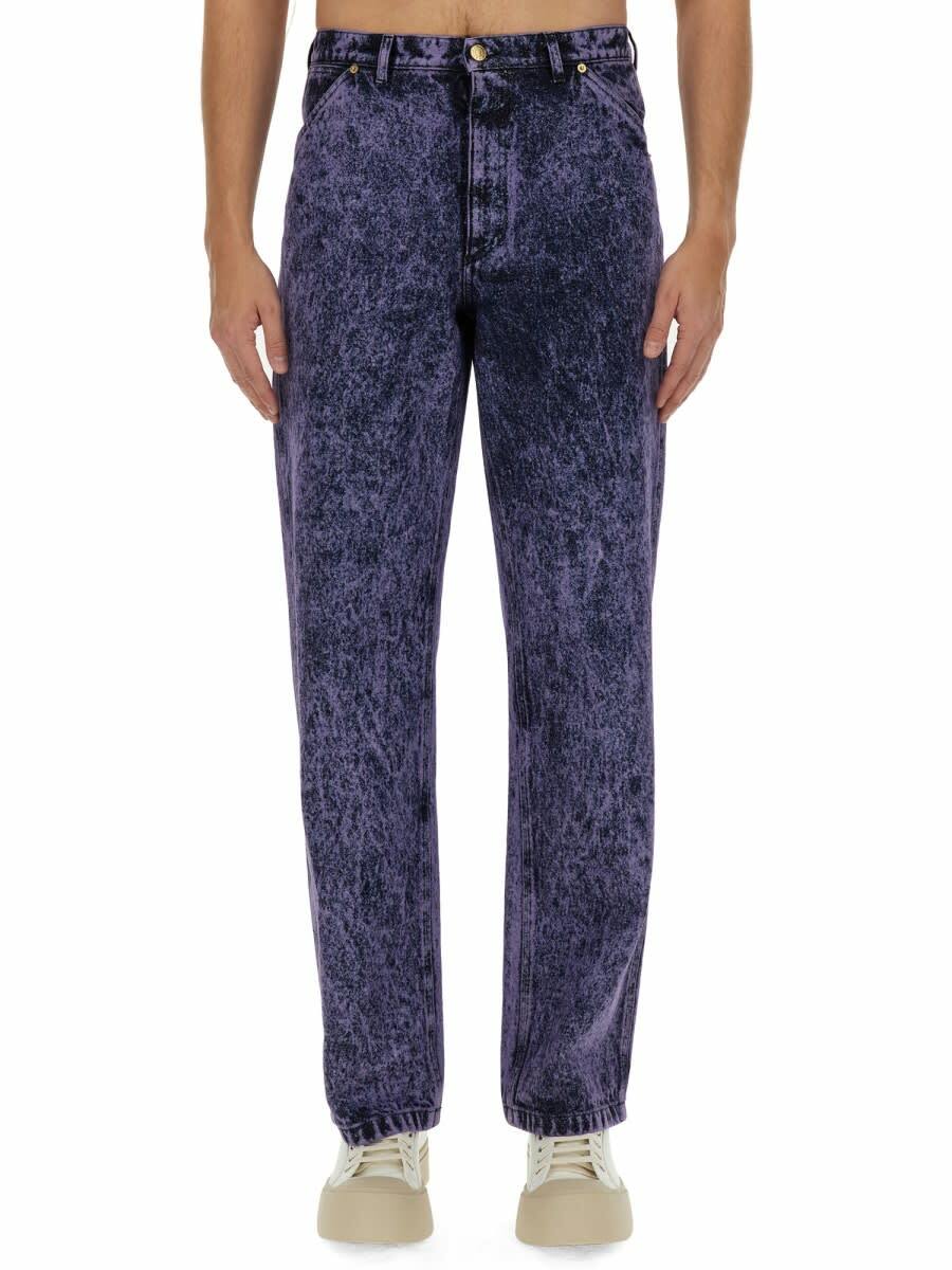 Marni Patch-appliqué wide-leg jeans Marni