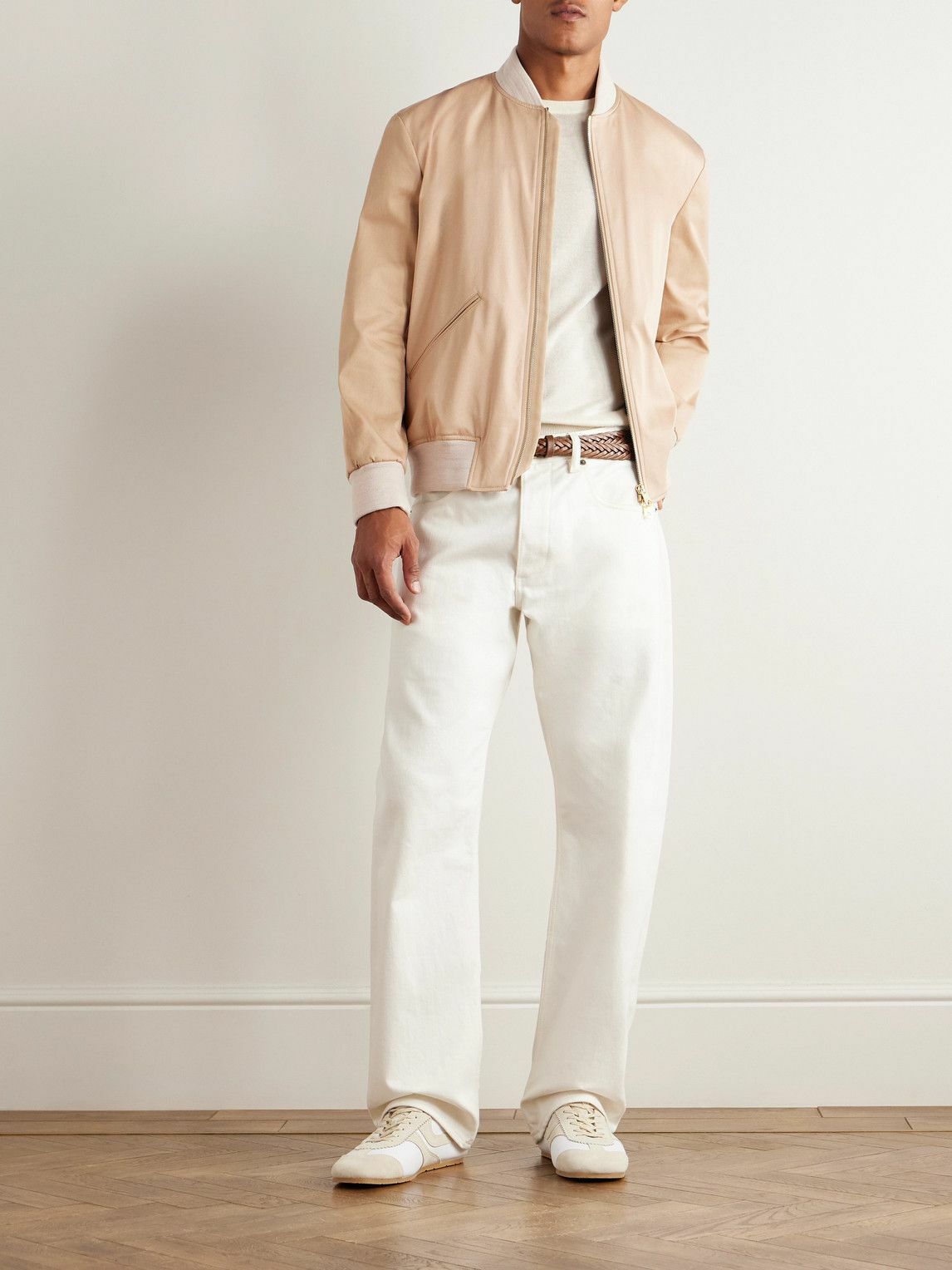 Paul Smith - Cotton-Blend Twill Bomber Jacket - Neutrals