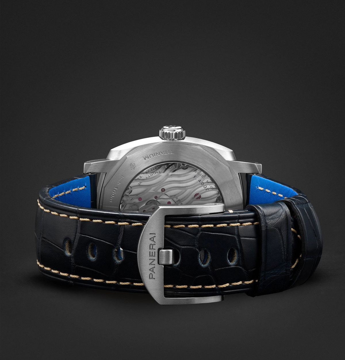 Panerai - Radiomir Mediterraneo Automatic 44mm Titanium and Alligator Watch, Ref. No. PAM01078 - Blue