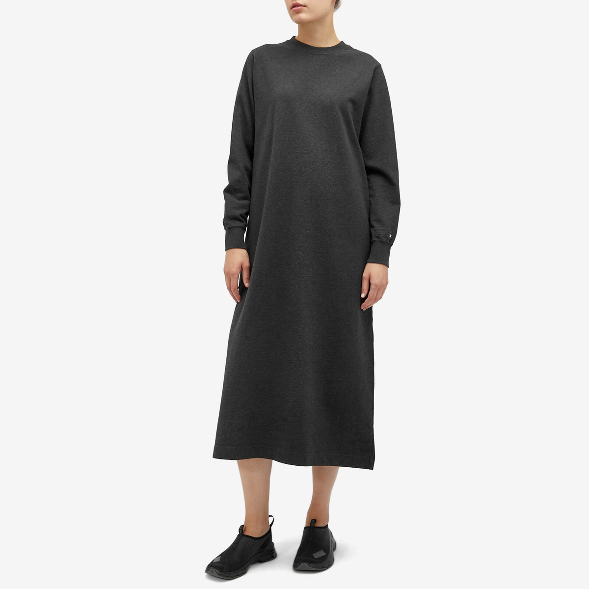 Snow Peak Women's Recycled Cotton Midi Dress in Black