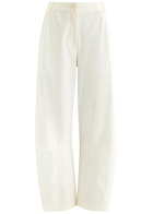Clea Apollo Barrel-leg Cotton Trousers Cream