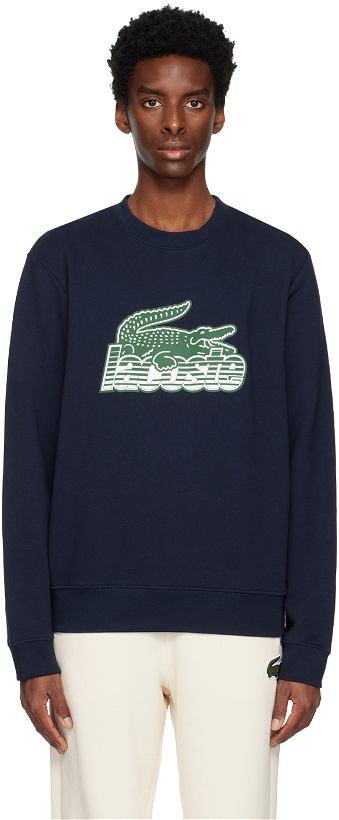 Photo: Lacoste Navy Printed Sweatshirt
