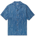 KAPITAL - Camp-Collar Indigo-Dyed Linen Shirt - Blue