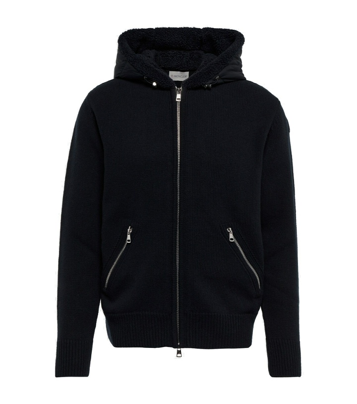 Photo: Moncler - Virgin wool zip-up hoodie