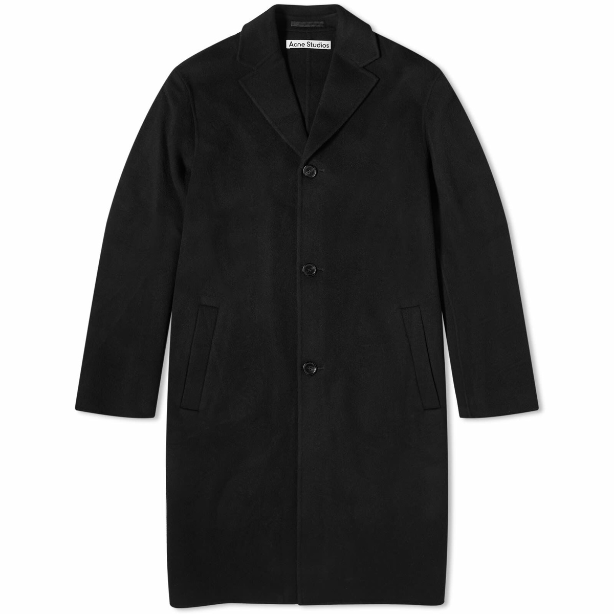 Acne Studios Men's Dalio Double Chesterfield Coat in Black Acne Studios