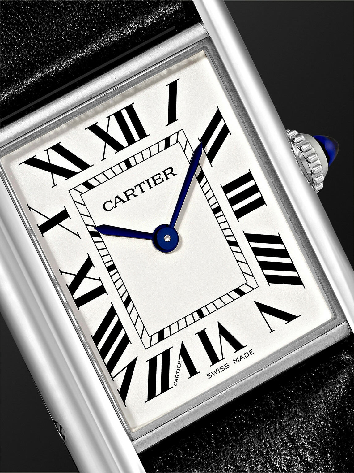 Cartier - Tank Must de Cartier SolarBeat™ 33.7mm stainless steel and leather watch