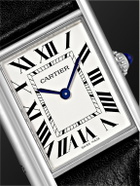 Cartier - Tank Must de Cartier SolarBeat™ 33.7mm stainless steel and leather watch