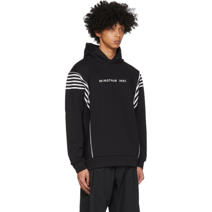 Minotaur Black and White Border Hoodie