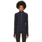 adidas by Stella McCartney Navy Knit Zip-Up Jacket