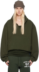 GREG ROSS SSENSE Exclusive Green V-Neck Hoodie