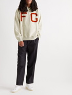 Fear of God - Monarch Logo-Flocked Cotton Jersey Hoodie - Neutrals