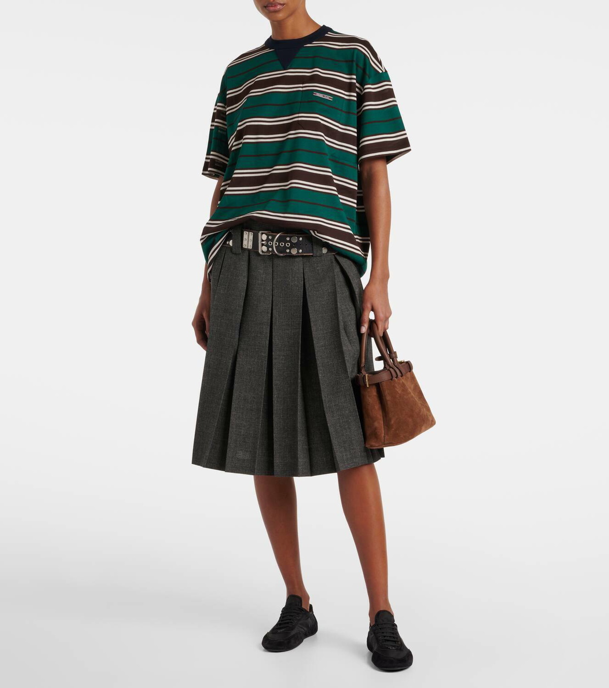 Prada Striped cotton jersey T-shirt Prada