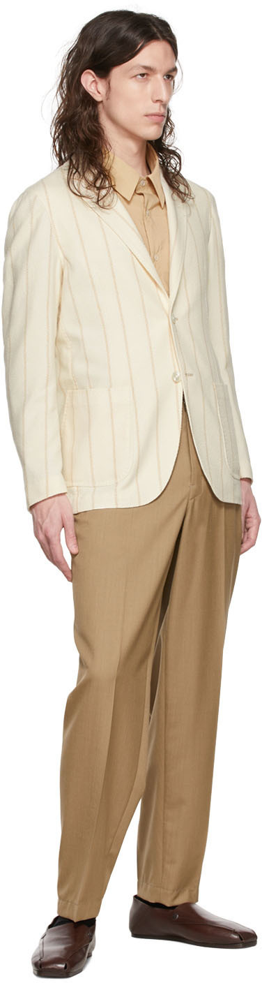 Ring Jacket Off-White Cotton Blazer