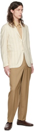 Ring Jacket Off-White Cotton Blazer