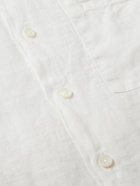 Canali - Camp-Collar Linen Shirt - White