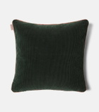 Etro Pegaso embroidered cotton velvet cushion