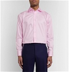 Canali - Light-Blue Striped Cotton Shirt - Pink