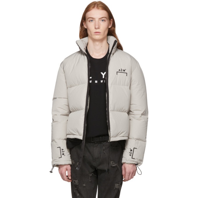 Photo: A-Cold-Wall* Beige Down Embroidered Puffer Jacket