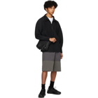 Homme Plisse Issey Miyake Black Pleated Half-Zip Pullover