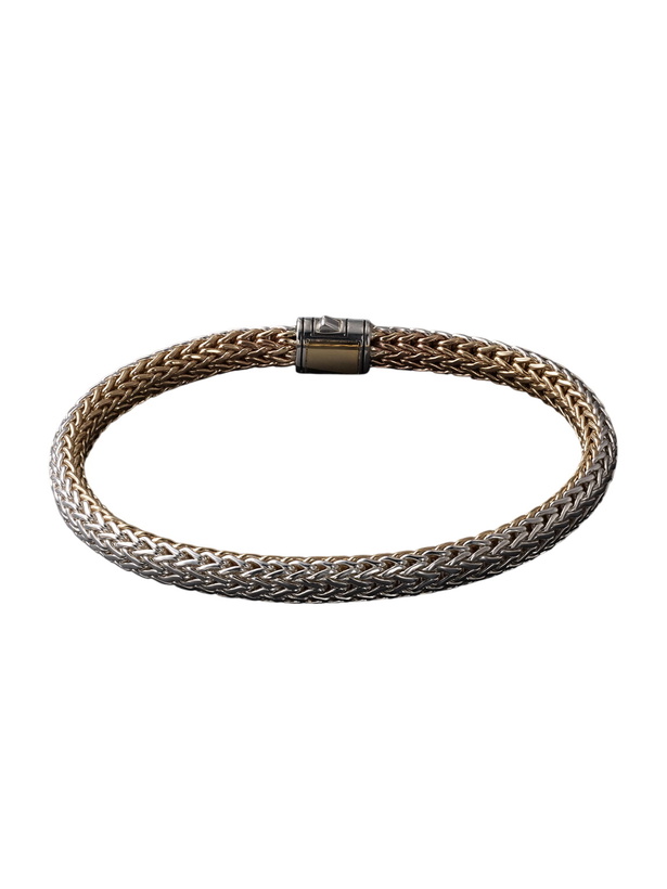 Photo: John Hardy - Icon Reversible 14-Karat Gold and Sterling Silver Bracelet - Silver