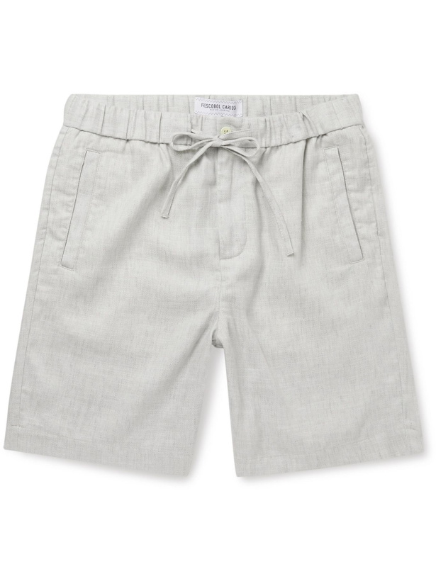 Photo: FRESCOBOL CARIOCA - Felipe Linen and Cotton-Blend Drawstring Shorts - Gray