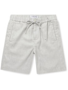 FRESCOBOL CARIOCA - Felipe Linen and Cotton-Blend Drawstring Shorts - Gray