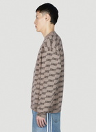 Balenciaga - Logo Jacquard Sweater in Beige