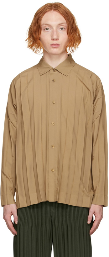 Photo: Homme Plissé Issey Miyake Khaki Edge Shirt