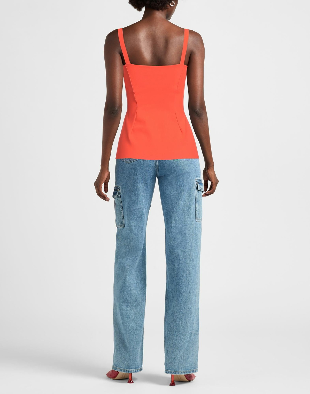 Chiara Boni La Petite Robe Womens Top in Orange