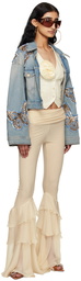 Blumarine Blue Appliqué Denim Jacket