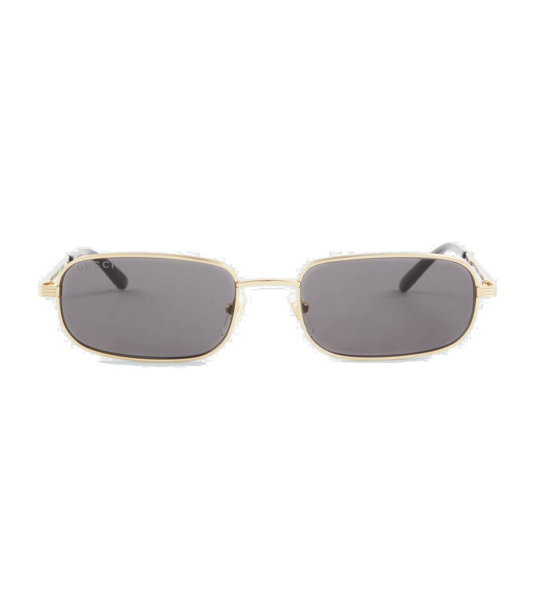 Photo: Gucci Logo rectangular sunglasses