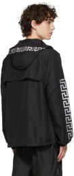 Versace Underwear Black Greca Windbreaker Jacket