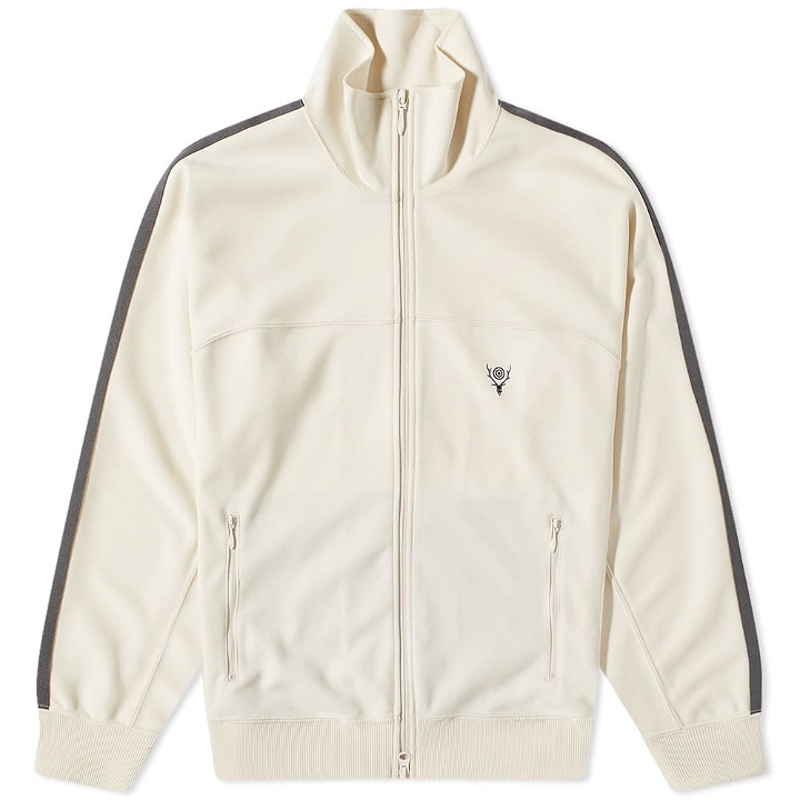 Photo: South2 West8 Men's Trainer Track Jacket in Off White