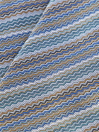 Missoni - 7cm Crochet-Knit Silk Tie - Blue