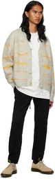 John Elliott Gray Jacquard Cardigan