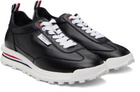 Thom Browne Black Soft Nappa RWB Tech Runner Sneakers